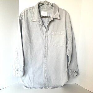 Citizens of Humanity Kayla Oversized Denim Shirt Womens XL Lyocell Comet Blue